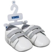 Wholesale - K-SWISS WHT/GREY INFANT GIRLS SNEAKERS W/VELCRO STRAP 4-ASST SIZEE C/P 18, UPC: 198018014574